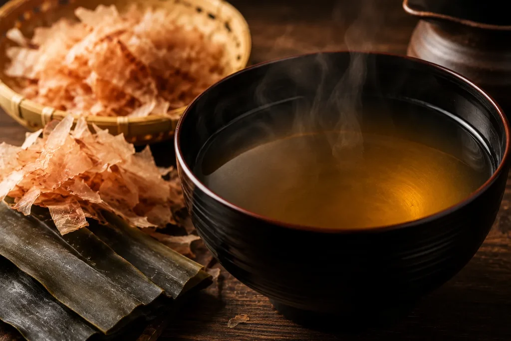 Authentic dashi explaining why umami matters in Japanese cooking