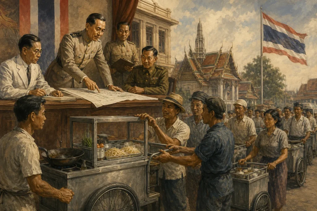 Illustration of Thailand promoting pad Thai during 1940s campaign